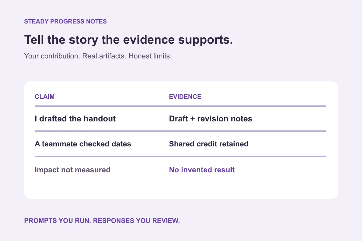 Career Evidence Prompts
